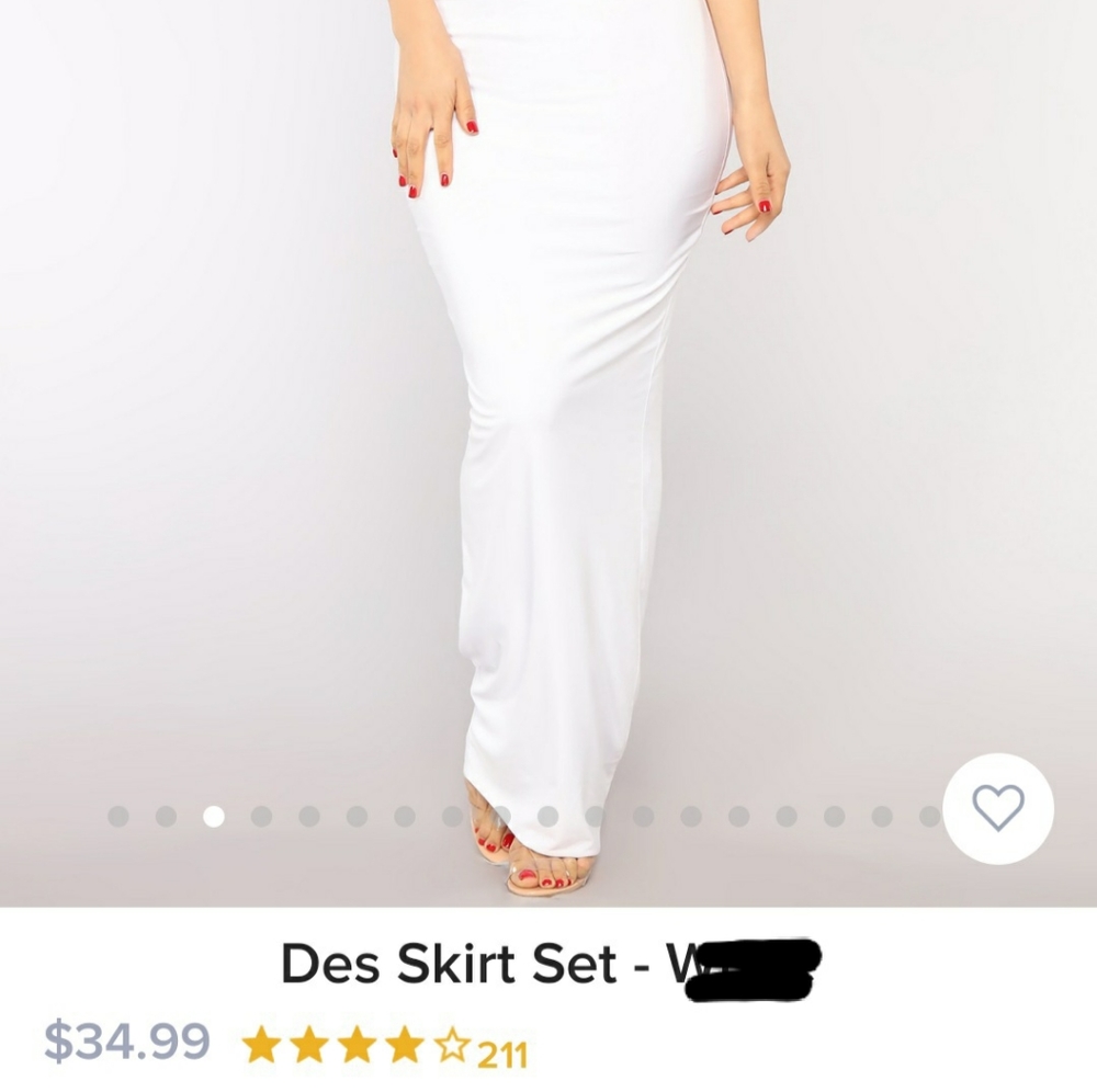 BLACK long skirt set